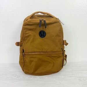 Lululemon New Crew Backpack Unisex O/S Brown Spiced Nylon Laptop Bag 22L School